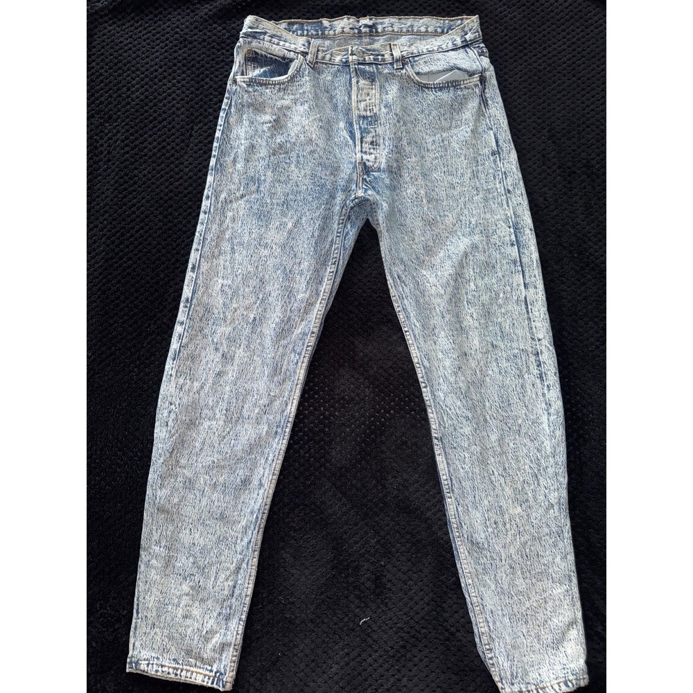 Vintage‎ Levis 501 Jeans Mens USA Made Blue Acid Wash 90s 501xx Size 32